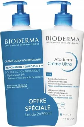Bioderma Atoderm Creme Ultra Odżywczy Krem Do Nawilżający 2X500Ml - zdjęcie 2