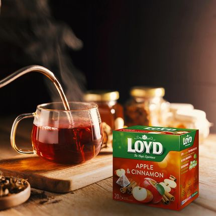 Loyd Ekspresowa Herbatka Owocowa Jabłko Cynamon Bio Piramidki 20T - zdjęcie 3