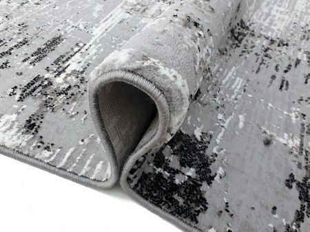 Turkiye Weavers Dywan Nowoczesny Do Salonu Abstra 200 Szaro-Czarny Exclusiv 80x150 cm - zdjęcie 3