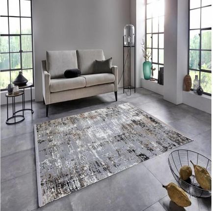 Turkiye Weavers Dywan Nowoczesny Do Salonu Abstra 200 Szaro-Czarny Exclusiv 80x150 cm - zdjęcie 2