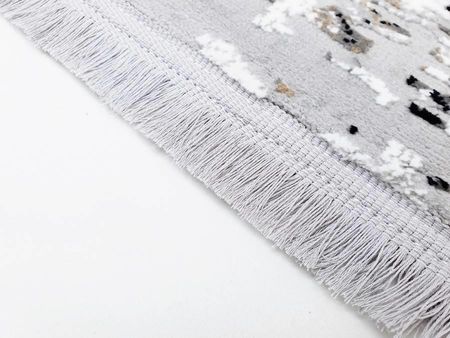 Turkiye Weavers Dywan Nowoczesny Do Salonu Abstra 200 Szaro-Czarny Exclusiv 80x150 cm - zdjęcie 4