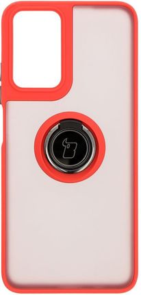 Bizon Etui Z Uchwytem Na Palec Case Hybrid Ring Do Motorola Moto G35 5G Przydymione Czerwoną Ramką - zdjęcie 2