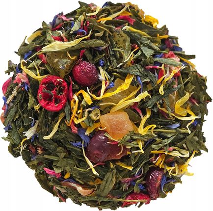 Green Essence Herbata Zielona Sencha Rajski Ptak 50g Papaja Ananas Nagietek Bławatek Mix - zdjęcie 6