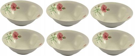 Salaterka ceramiczna miseczka biała wzór różyczka okrągła szkło 17,5cm 0171 1754798445 - zdjęcie 2