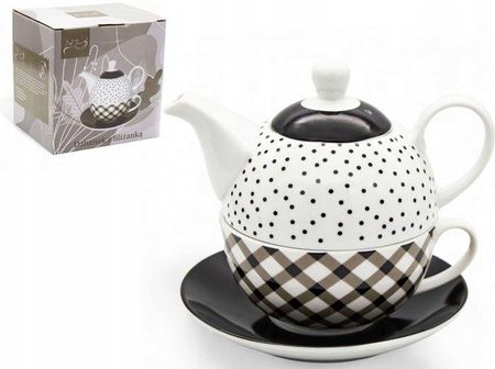 Dzbanek 320ml Z Filiżanką i spodkiem Bella Fiore tradycyjny imbryk 1760874585 - zdjęcie 5