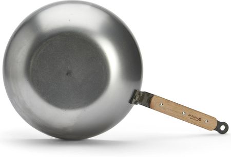 De Buyer Patelnia Wok Mineral B Bois 28cm Srebrny Stal - zdjęcie 4
