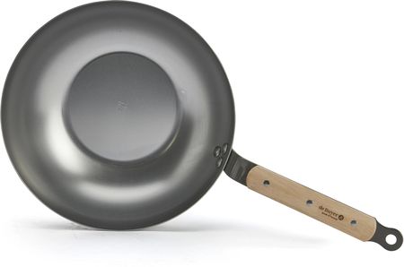 De Buyer Patelnia Wok Mineral B Bois 28cm Srebrny Stal - zdjęcie 2