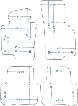 Aldos Vw Passat B7 2010-2014R. Czarne Welurowe Platinum. - zdjęcie 4