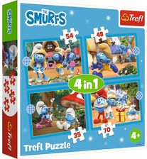 Trefl Puzzle 4w1 Wioska Smerfów 34656