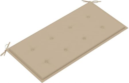 vidaXL Ławka Ogrodowa Z Kremową Poduszką 112cm Lite Drewno Tekowe 3062652 - zdjęcie 3