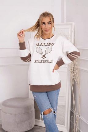 Bluza ocieplana Malibu ecru+mocca - zdjęcie 3