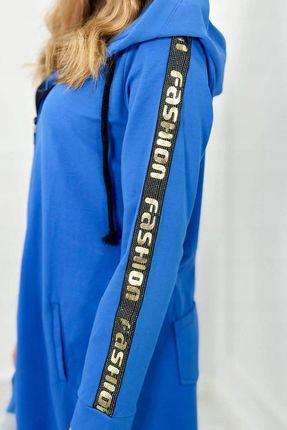 Bluza z suwakiem z tyłu jeans - zdjęcie 2