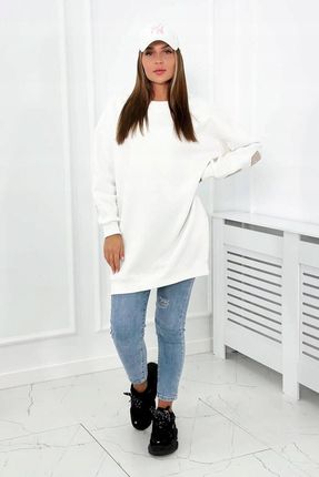Bluza ocieplana z napisem California ecru - zdjęcie 2