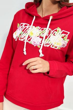 Bluza z napisem Voyage czerwona - zdjęcie 2