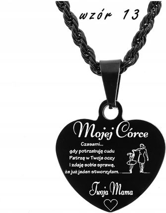 Blingart Naszyjnik dla Córki z Grawerem serce - zdjęcie 5