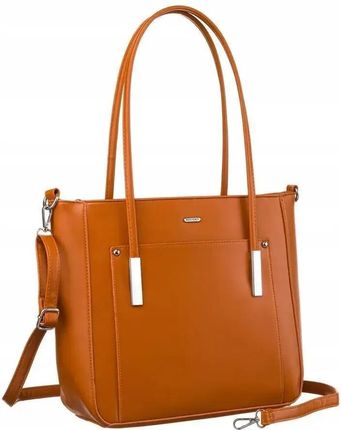 Duża elegancka brązowa torebka - zdjęcie 3