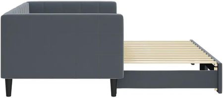 vidaXL Sofa Rozsuwana Ciemnoszara 90X200 Cm Aksamit (3196692) - zdjęcie 3