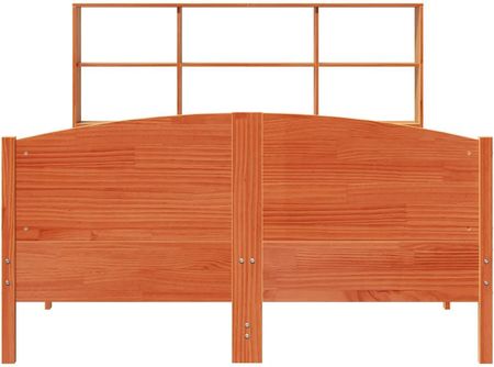 vidaXL Łóżko Z Regałem Bez Materaca Woskowy Brąz 120X200 Cm Sosna (3323109) - zdjęcie 3