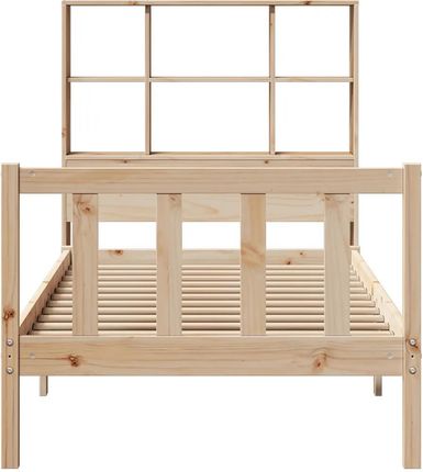 vidaXL Łóżko Z Regałem Bez Materaca 75X190 Cm Drewno Sosnowe (3321688) - zdjęcie 3
