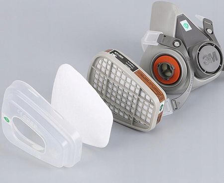 3M Oryginalna Półmaska Maska Lakiernicza 6200 Zestaw Filtrów - zdjęcie 4