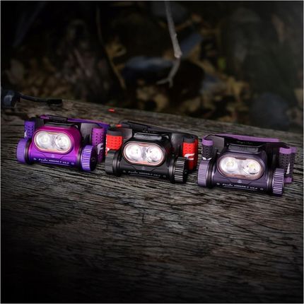 Latarka diodowa Fenix HM65R-T V2.0 + Akumulator 3400mAh Ciemnofioletowa - zdjęcie 4
