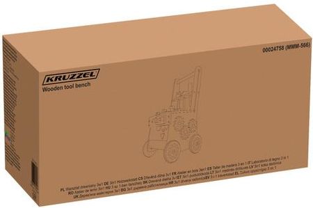 Warsztat dla Dzieci Zestaw Majsterkowicza Drewniany Narzędzia z Narzędziami KRUZZEL - zdjęcie 5