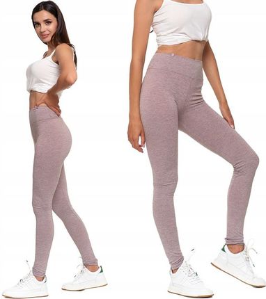 Moraj Legginsy z Wysokim Stanem 1000-018 Beż L/XL - zdjęcie 2