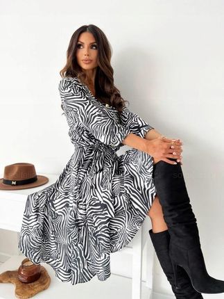 ELEGANCKA MIDI SUKIENKA SUKNIA STYLOWA KLASYCZNA GEOMETRYCZNA ZB 44 XXL - zdjęcie 5