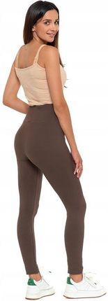 Legginsy Prążkowane Damskie z Wysokim Stanem Modne Fit Getry MORAJ S/M - zdjęcie 4