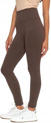 Legginsy Prążkowane Damskie z Wysokim Stanem Modne Fit Getry MORAJ S/M - zdjęcie 3