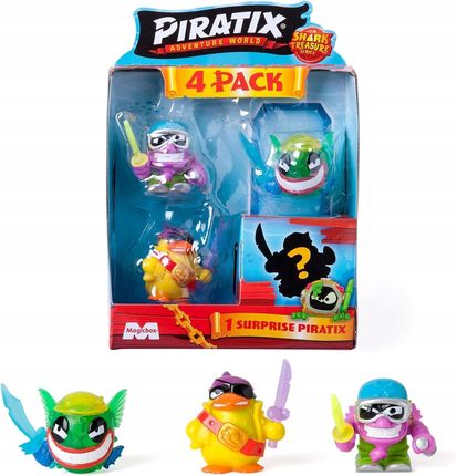Magicbox Piratix Seria 2 Shark Treasure 4-Pack Zestaw 4 Figurek - zdjęcie 2