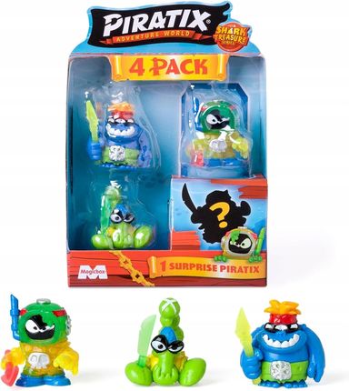 Magicbox Piratix Seria 2 Shark Treasure 4-Pack Zestaw 4 Figurek - zdjęcie 3