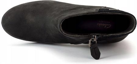 Botki damskie Clarks DevreeViolaGTX czarne skórzane wodoodporne na zamek 36 - zdjęcie 2