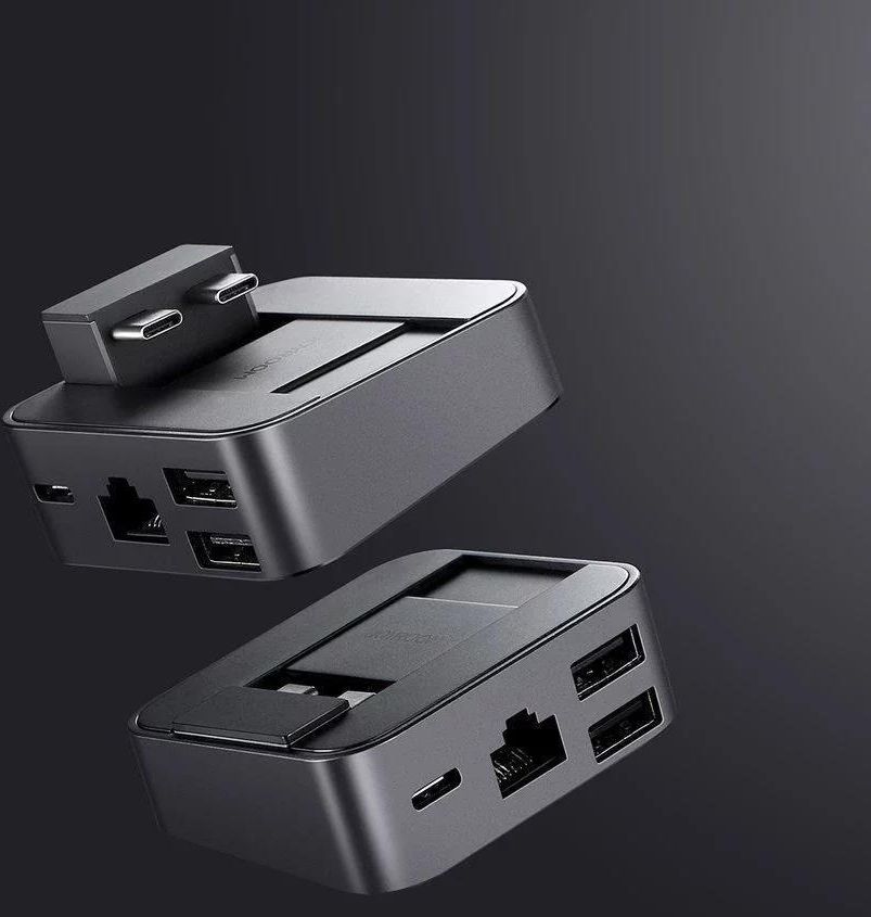 Zdjęcie Joyroom Hub USB-C do USB-A RJ45 HDMI USB-C Thunderbolt MacBook Pro (6941237148438) - Darłowo