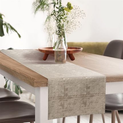 Eurofirany Bieżnik Z Efektem Przecierania Colette 40X180 Beżowy - zdjęcie 2
