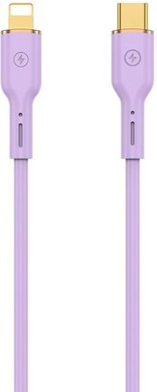 Markowe Wiwu Kabel Yq01 Usb C Lightning 30W 1 2M Fioletowy - zdjęcie 3