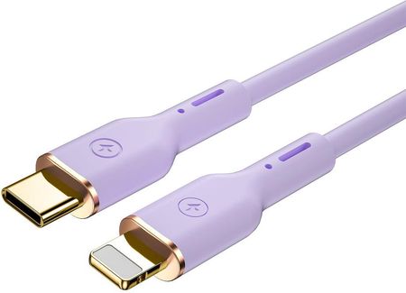 Markowe Wiwu Kabel Yq01 Usb C Lightning 30W 1 2M Fioletowy - zdjęcie 2