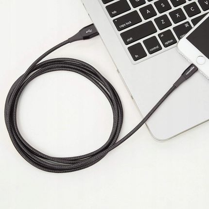 Amazon Kabel Do Ładowania Usb Lightning 0 9M Szybkie Ładowanie W Etui Czarny 2 Szt - zdjęcie 4