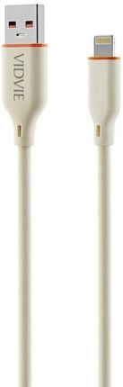 Vidvie Kabel Cb4028 Usb Iphone 3A 1 2M Beżowy - zdjęcie 2