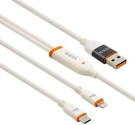Vidvie Kabel Cb4028 Usb Type C Iphone 60W 1 2M Beżowy - zdjęcie 3