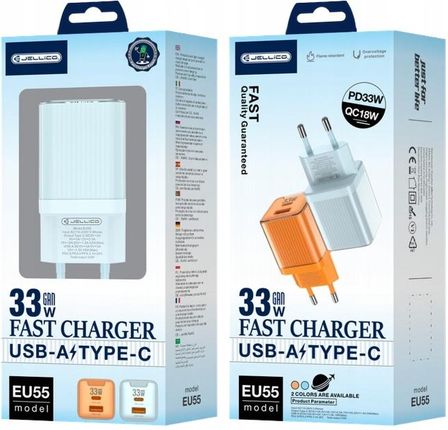 Jellico Sieciowa Eu55 Gan Pd 33W 1X Usb C Niebieska - zdjęcie 3