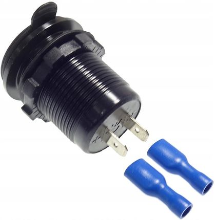 Ne Samochodowa Do Auta Zabudowy Usb 12V 24V 3 1A Czerwona - zdjęcie 3