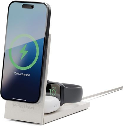Native Union Rise 3 In 1 Qi2 Wireless Charger International Sandstone Szybka - zdjęcie 2