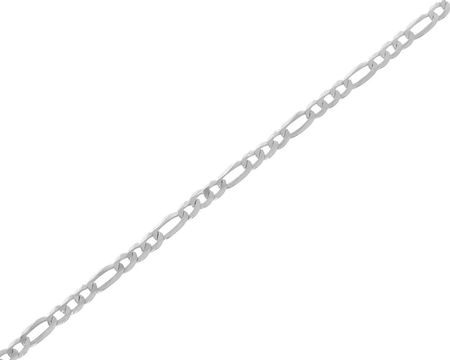Intergold Srebrna Bransoletka Figaro Rodowana Pełna Pr.925 - zdjęcie 3