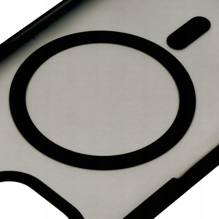 Etui Z Pierścieniem Magnetycznym Bizon Case Matteo Do Iphone 15 Półprzezroczyste Czarną Ramką - zdjęcie 5