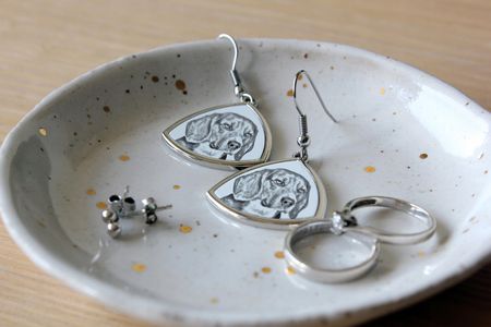 Art-Dog Beagle trójkątne wiszące kolczyki z psem ze zdjęciem personalizowane - zdjęcie 2