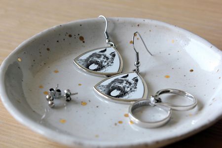 Art-Dog Bouvier trójkątne wiszące kolczyki z psem ze zdjęciem personalizowane - zdjęcie 2