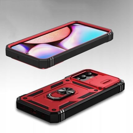 Etui Supero Pancerne Magnetyczne Do Samsung Galaxy A25 Z Osłoną Na Aparat Czerwone - zdjęcie 6