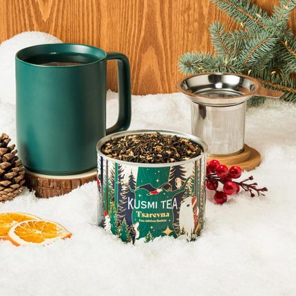 Kusmi Tea Herbata Czarna Tsarevna 2024 Puszka 120g + Kubek - zdjęcie 3