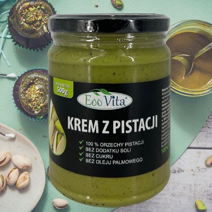 Eoo Vita Krem Pistacjowy 500g Pasta Pistacjowa Masło Z Pistacji Bez Cukru 100% - zdjęcie 2